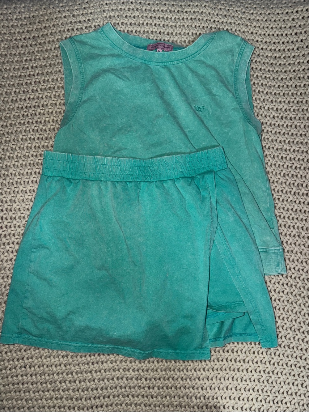 Simply Southern Teal Tank Top and Skirt Set